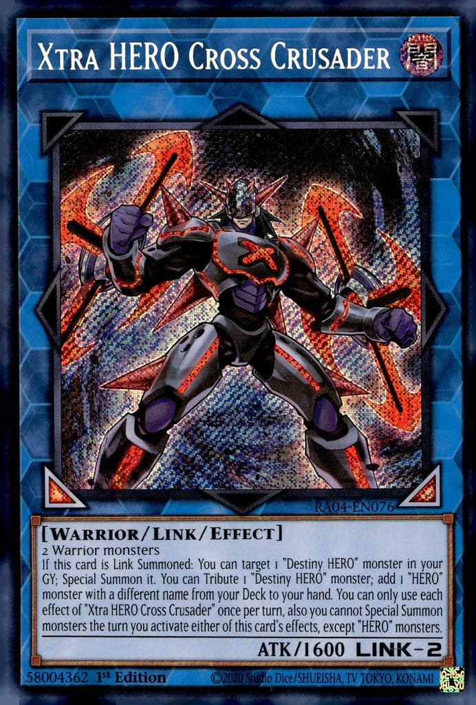 Amazon.com: Xtra Hero Cross Crusader (Secret Rare) - RA04-EN076