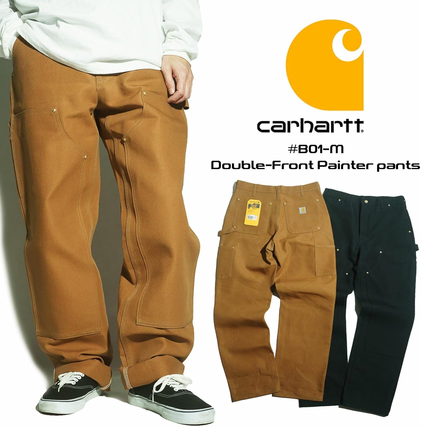 Carhartt ワークパンツ　ブラウン　BO1 BRN 34×30 Amazon | [カーハート] B01 ダブルフロント ダック ペインター