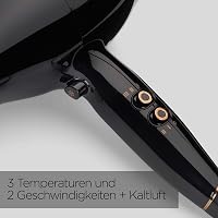 BaByliss Pro Power Hajszárító 2300W - Professzionális Szalon AC Motor, Ion Technológia Göndörödés Ellen, 3 Hőfok 2 Sebesség, Fekete 2
