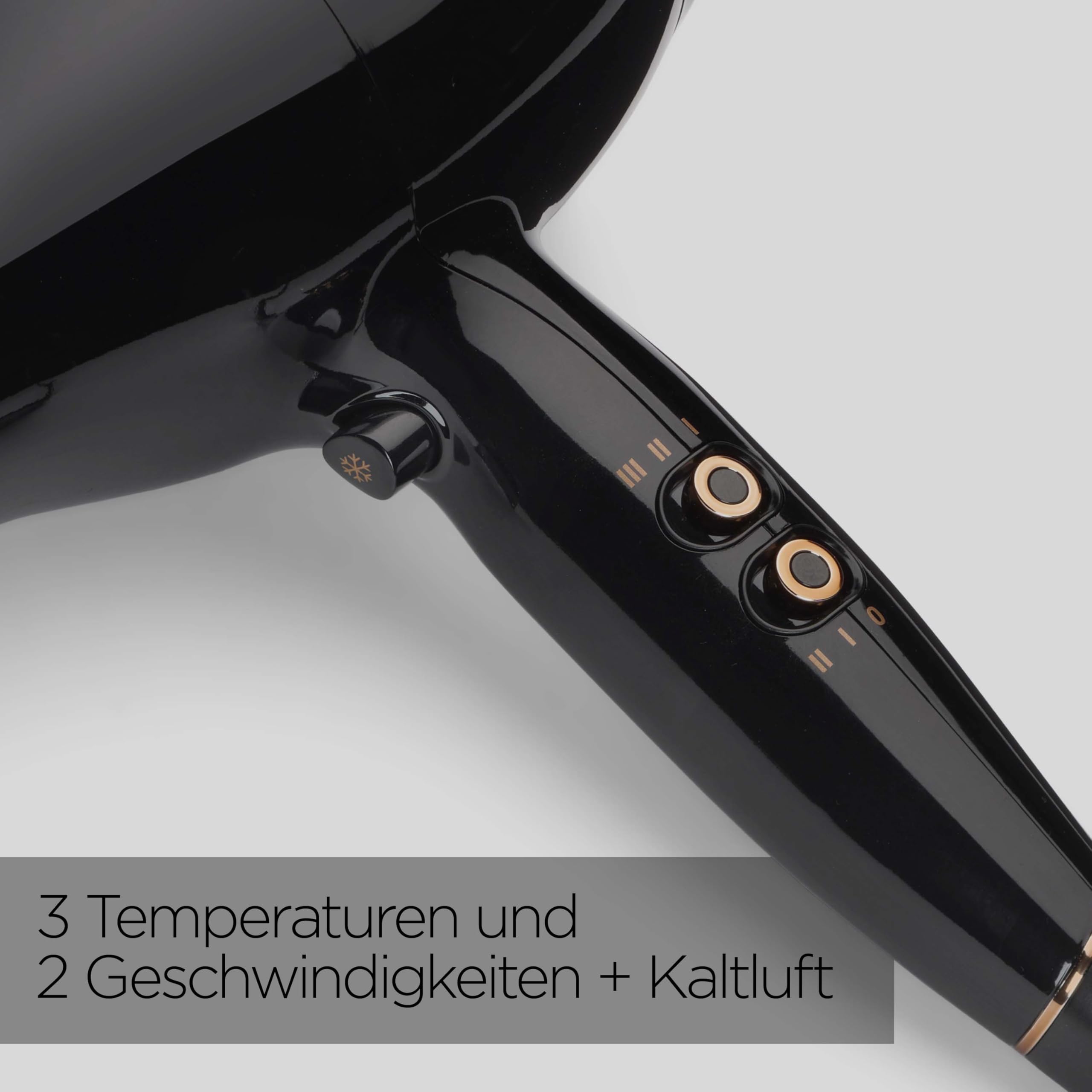 BaByliss Haartrockner Pro Power – Leistungsstarker 2300W Föhn, Professioneller Salon-AC-Motor, Anti-Frizz Ionen-Technologie, 3 Temperatureinstellungen & 2 Geschwindigkeitsstufen, Schwarz, D5245E
