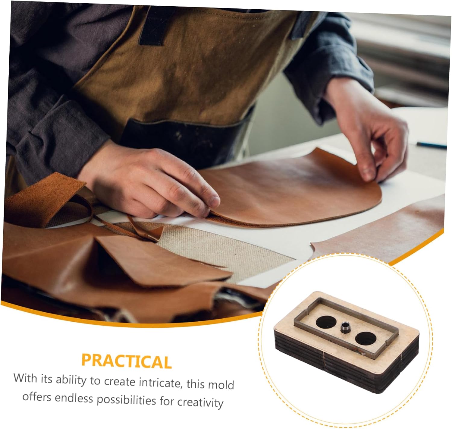Gadpiparty Leather Cutting Die for DIY Craft Projects Vintage Style Strap Making Mold Compatible Leather and Wood for Handmade Accessories