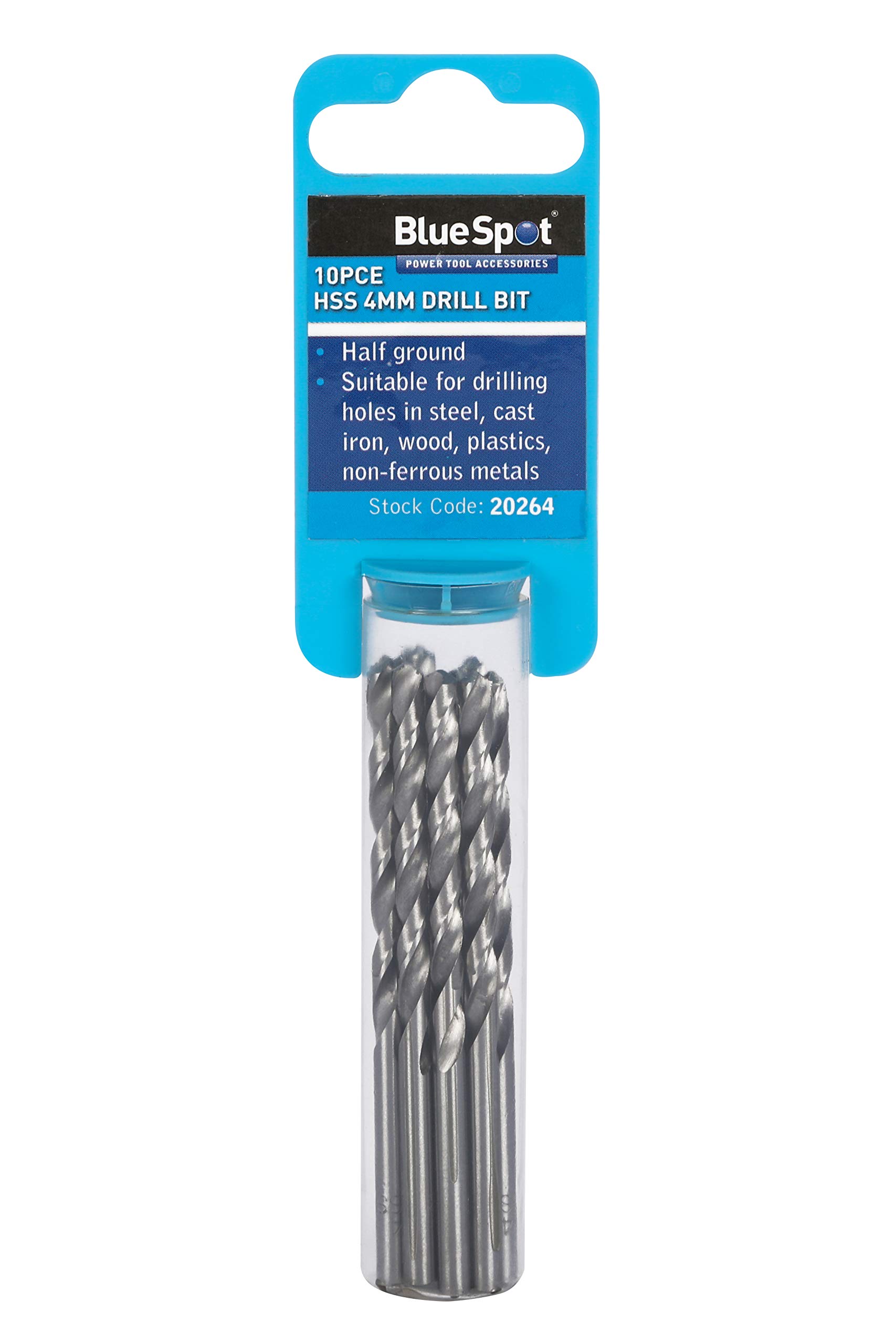 B&Q -  Blue Spot Tools10Pce 4mm Hss Drill Set