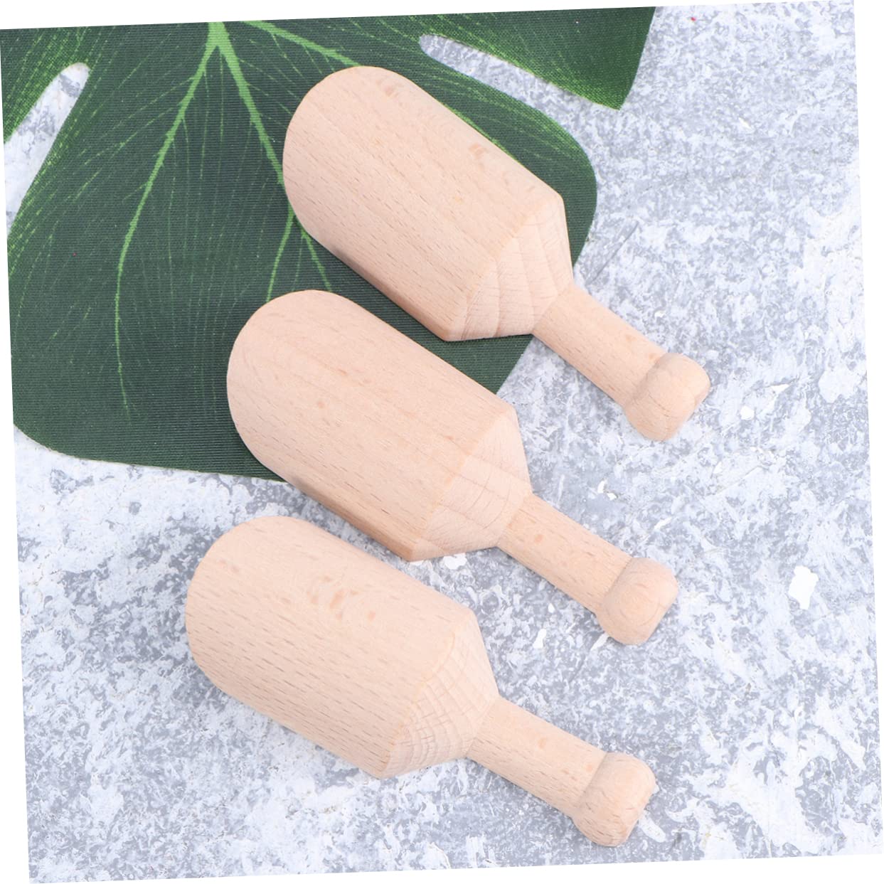 Zerodeko 3 Set Cucchiaino Da Tè Cucchiaio Per Accessori Da Tè Notizia in Anticipo Raccoglie Per Il Cibo Cucchiaio Di Farina Pala Da Tè Pala Di Sale Misurino Da Tè Di Legno Beige 20 Pezzi*3