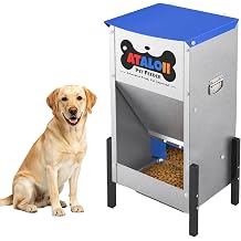 50 lb Automatic Dog Feeder for Large Breeds, 3 Adjustable Heights