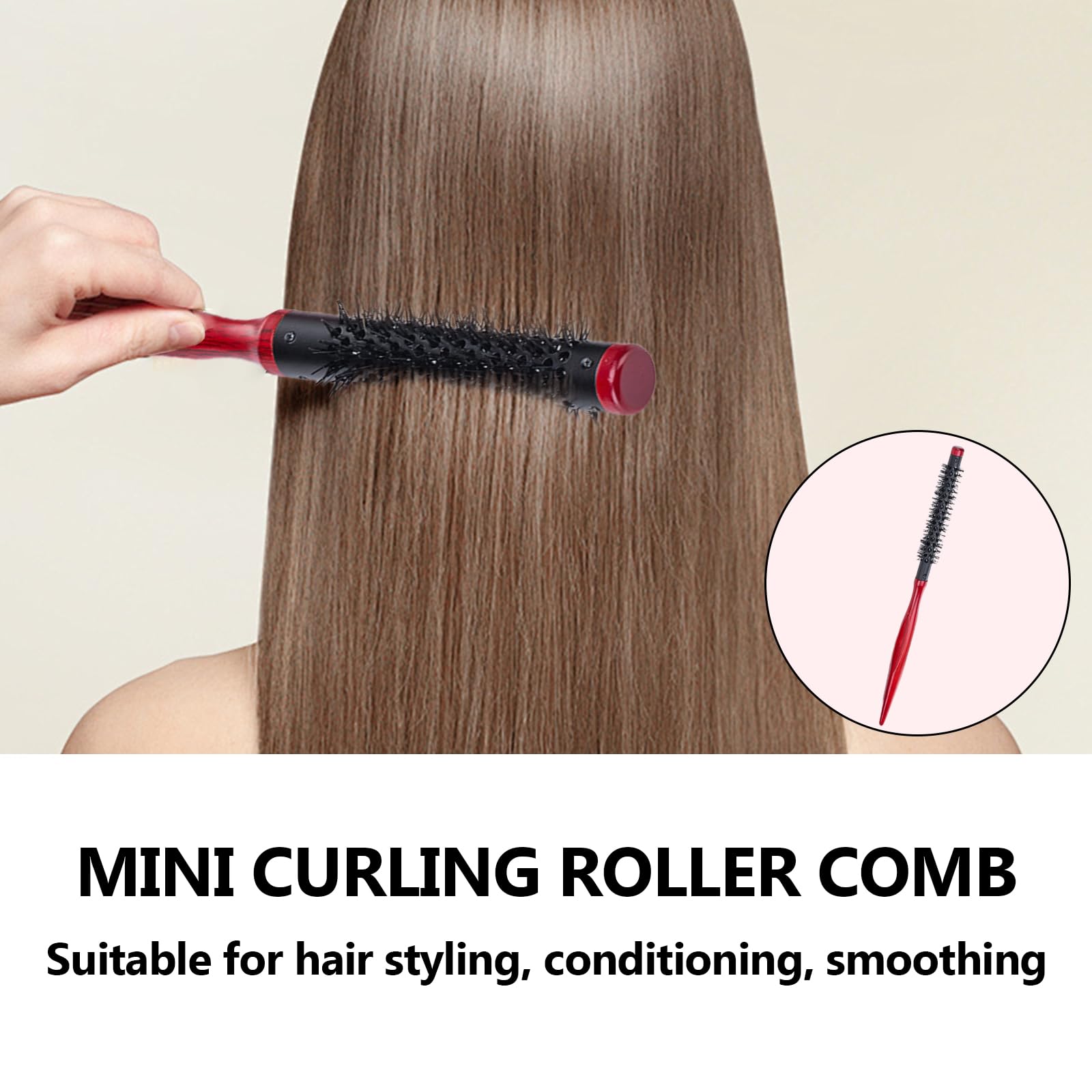 Small Round Brush For Short Hair Quiff Roller Rounded Combs For Styling Lifting Volumes Curling Thin Hair Bangs - Image 2