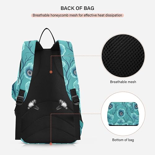 Miniatura 4 de Bolsa deportiva de tenis para mujer, bonita y resistente con diseño de dibujos animados, diseño de anémona, color verde azulado, para tenis,