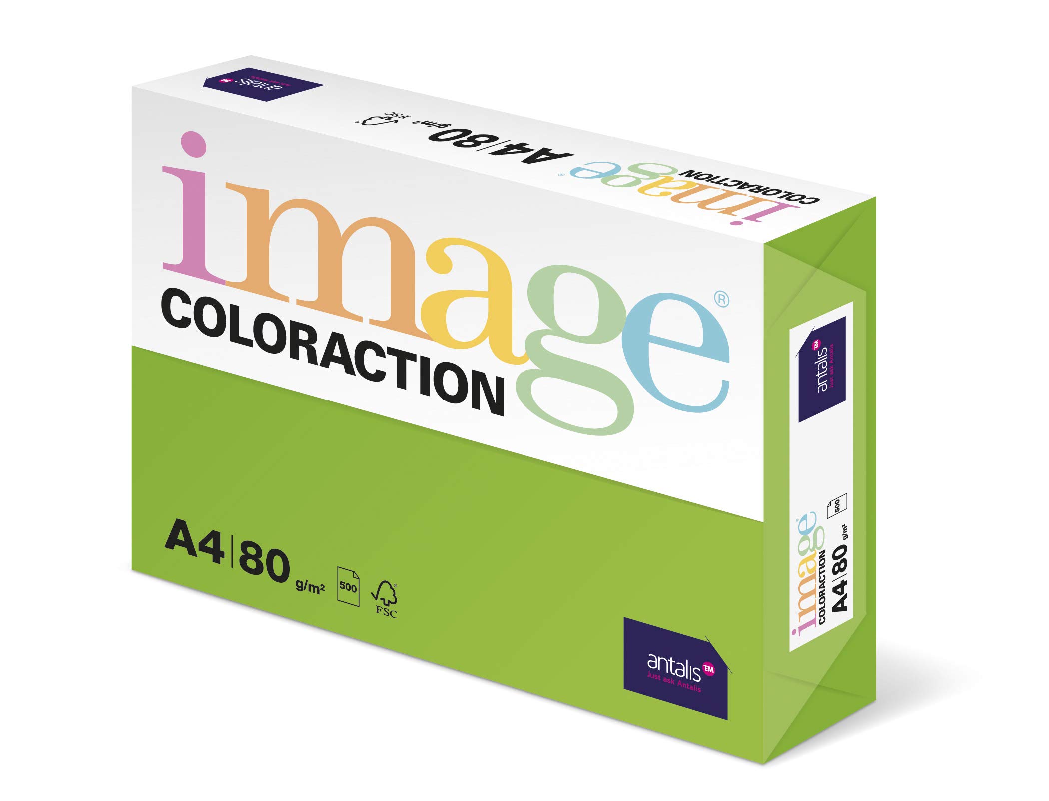 Image Coloraction Neon Green (Rio) A4 210x297mm 80gm2 fsc4 500sh/RM 5rm/BX — image 1