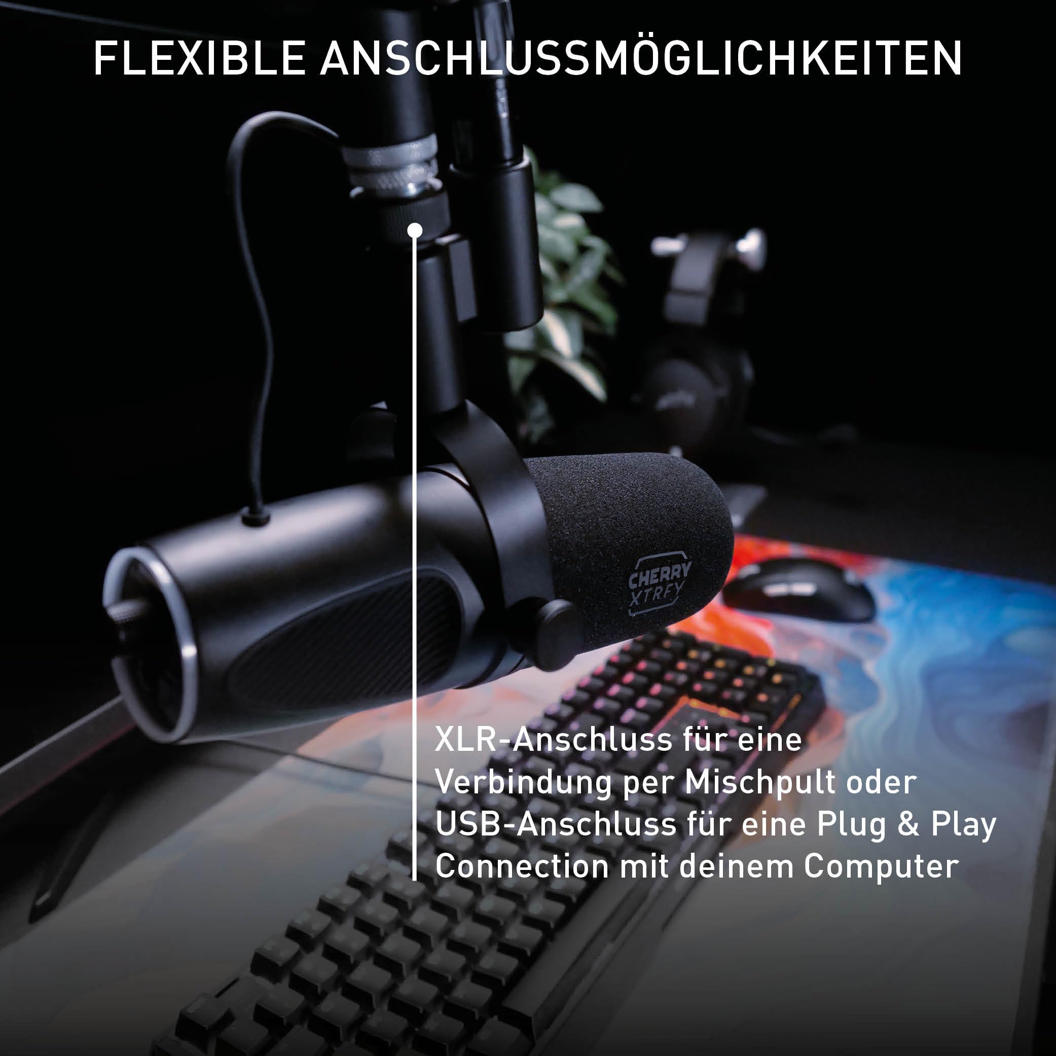 NGALE X, Professionelles USB- & XLR-Mikrofon, Schwarz