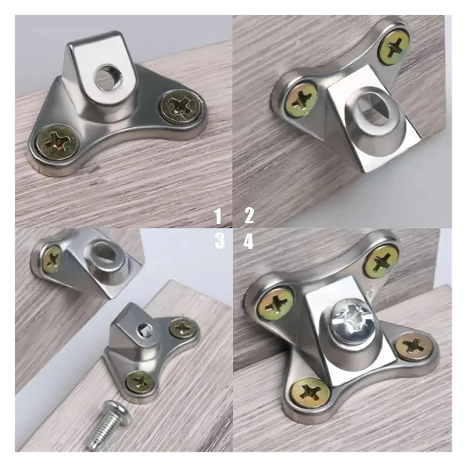 Staffe angolari rimovibili in lega di zinco | Set 10/20/30, connettori for scheda con viti abbinate(10PCS)