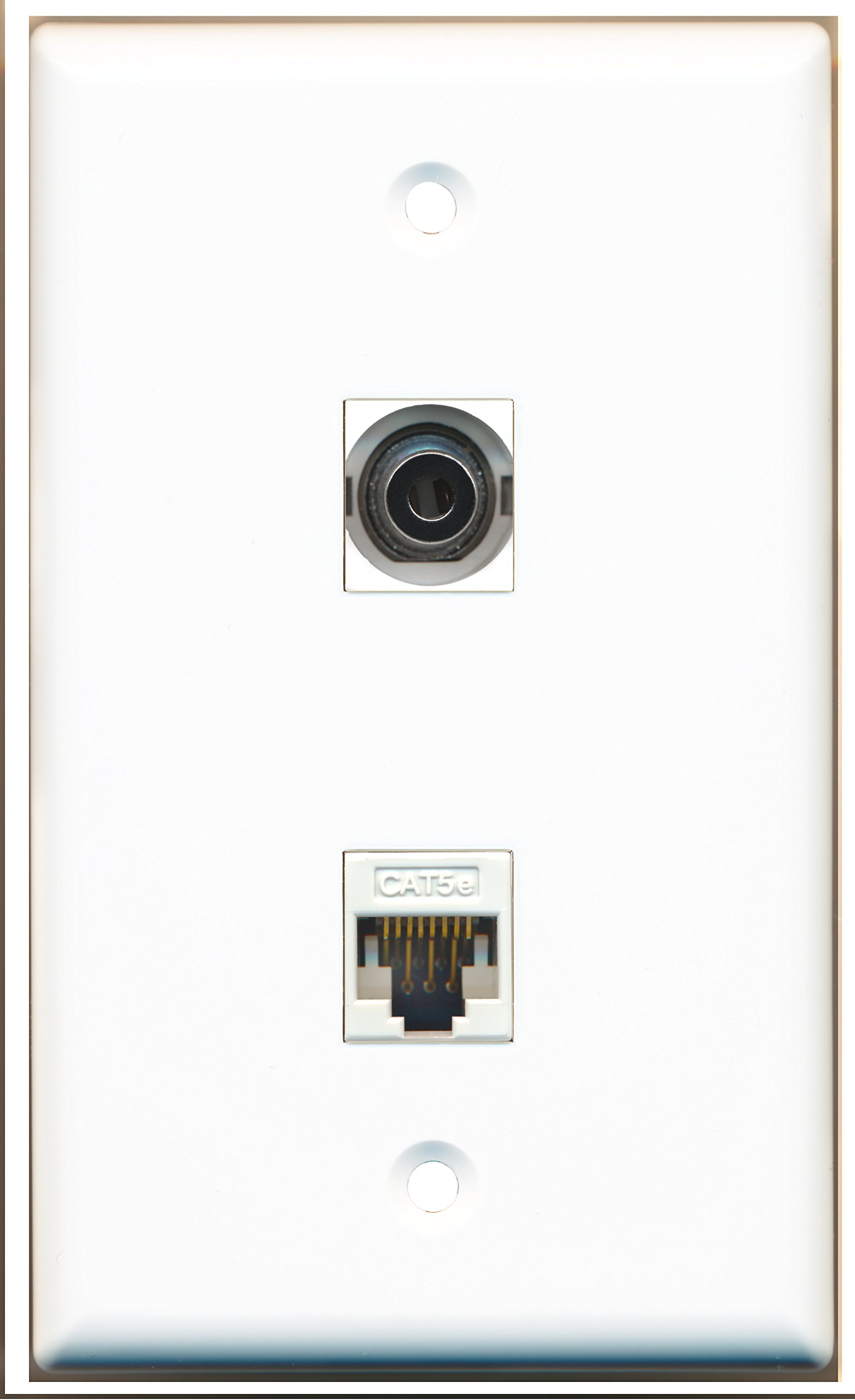 Riteav – 1/jack per cuffie audio da 3.5 mm e 1 porta HDMI piastra da muro - Light Almond