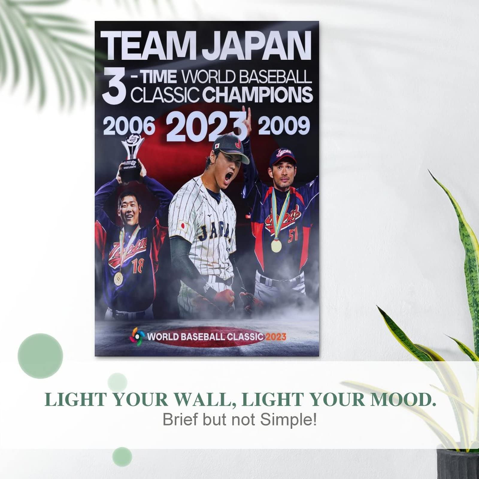 Amazon.co.jp: 2023 WBC 侍JAPAN 大谷翔平 優勝おめでとう ポスター