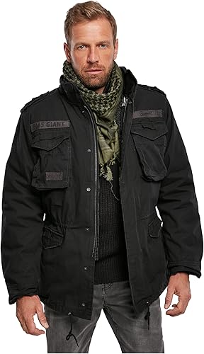 Brandit Men's M-65 Classic Field Jacket, Black - Premium, 7X-Large
