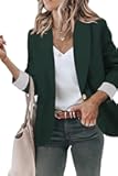Blazer Jackets for Women Open Front Long Sleeve Work Office Casual Blazers with Pockets S-2XL
