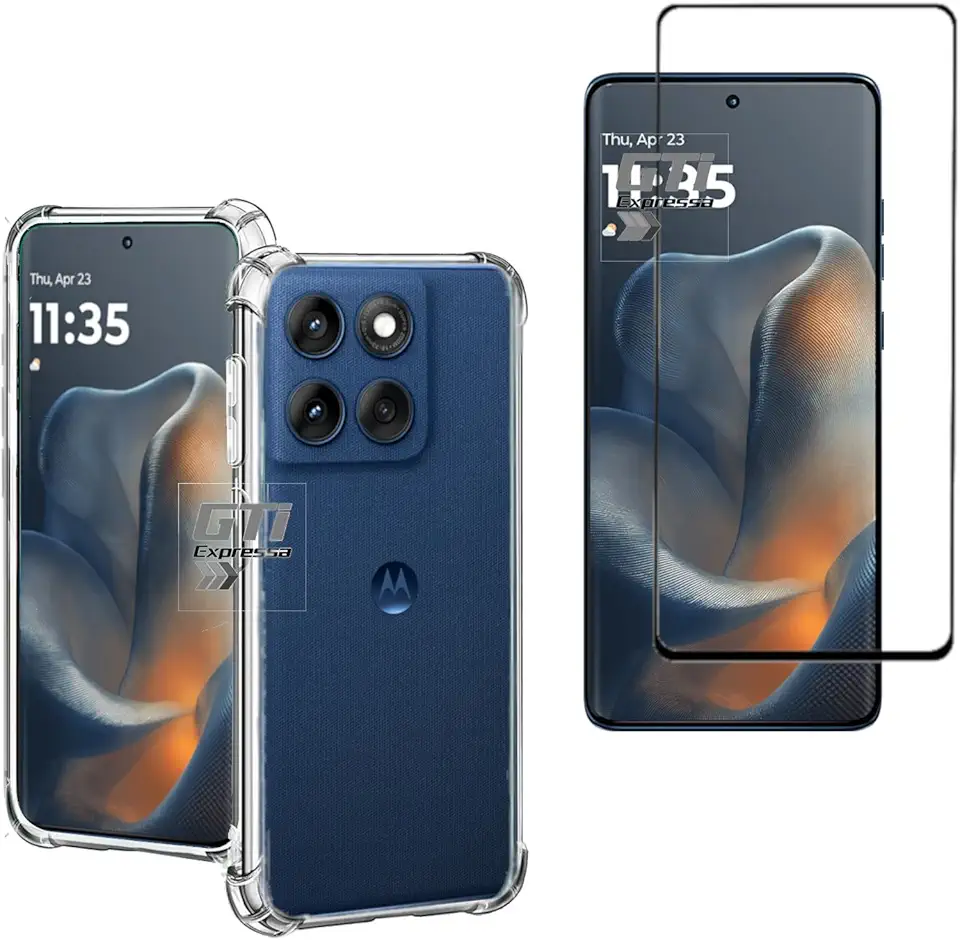 Kit Capa Anti Impacto e Película Para Motorola Moto Edge 60 5G (Kit Capa e Película)