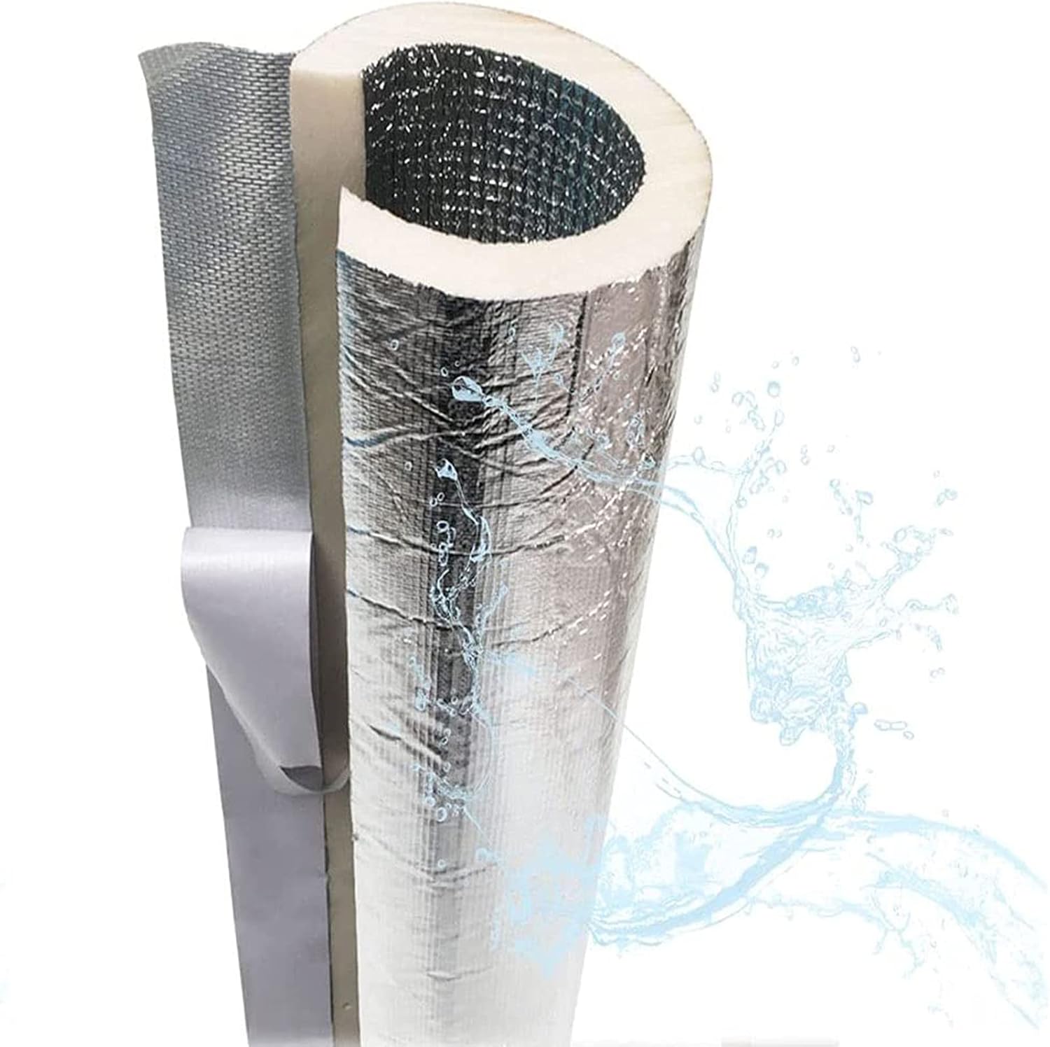 Polyethylene Aluminum foil Insulation Tubing,1 m pipe insulation wrap