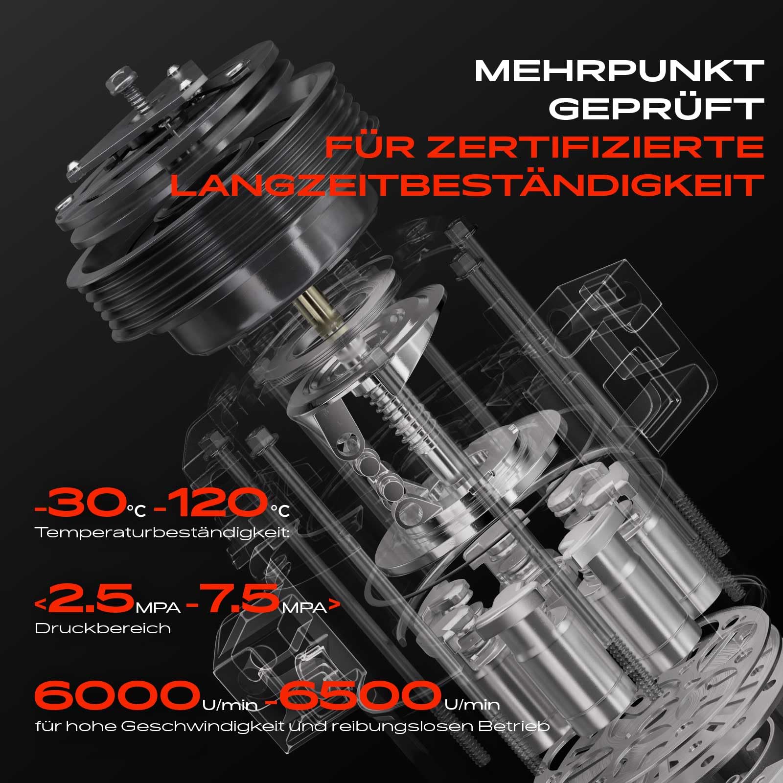 Frankberg Klimaanlagen Kompressor mit Kupplung Kompatibel mit Berlingo Multispace B9 308 CC 4B 308 SW I 4E 4H C4 Cactus 3008 MPV 0U Replace# 9676862380, inkl. Öl vorbereift