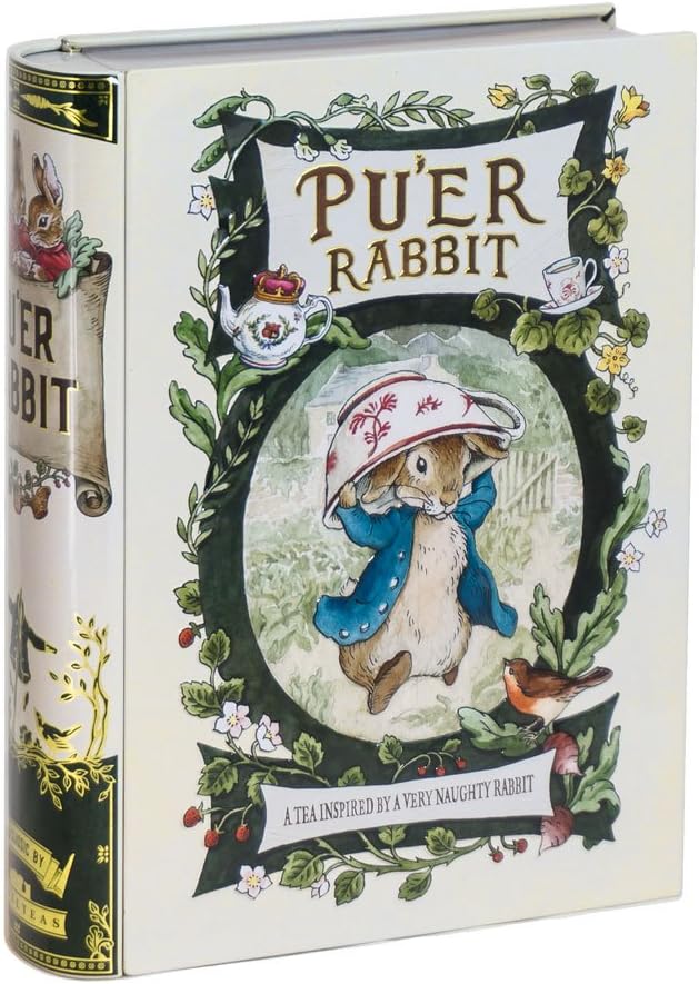 NovelTea Tins | Pu'er Rabbit | Tea Box Tin With Puer Tea Inside