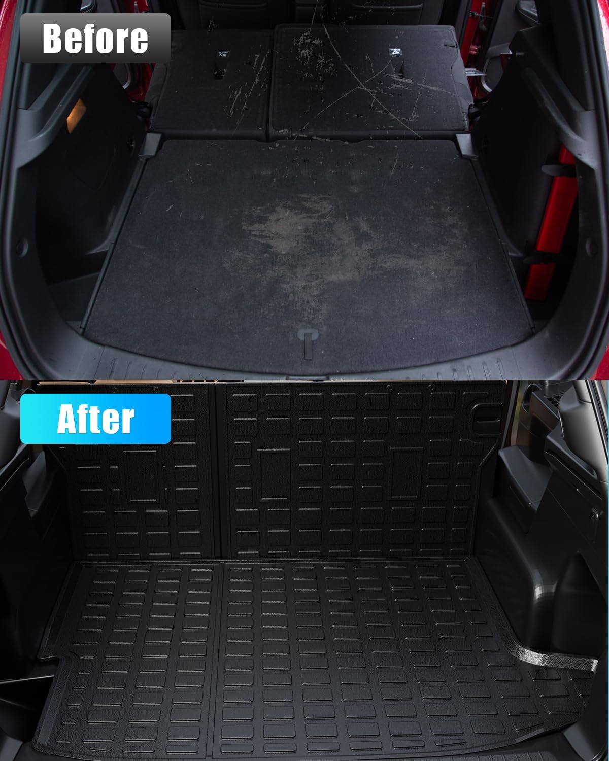 Floor Mats Compatible with 2024 2025 2026 Chevrolet Trax Buick Envista Cargo Mat Trunk Liner Back Seat Cover 2024 Chevy Trax Accessories (Trunk Mat with Backrest Mat+Floor Mats) - Image 2