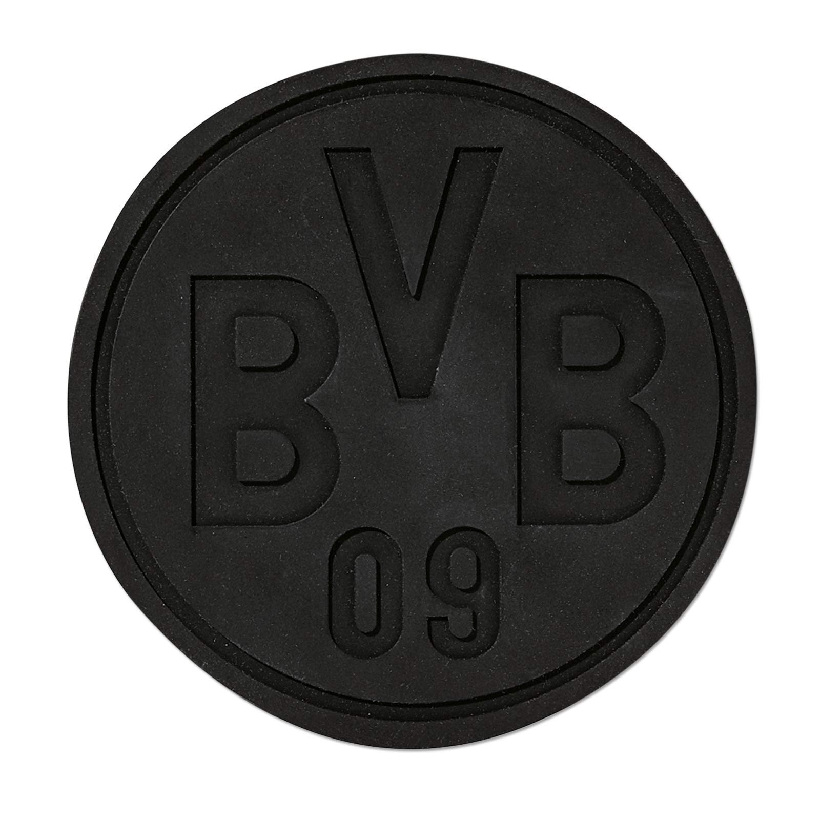 Borussia Dortmund Posavasos de silicona, Unisex, Negro/Amarillo, set de 2