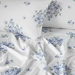 HYPREST Blue Floral Sheets Full Size,18 inches Deep Pocket Sheets 1800 Thread Count, 4 Pieces Floral Bed Sheets Soft Breathable Aesthetic Farmhouse Shabby Chic Bed Sheets, Oeko-Tex Certificated.