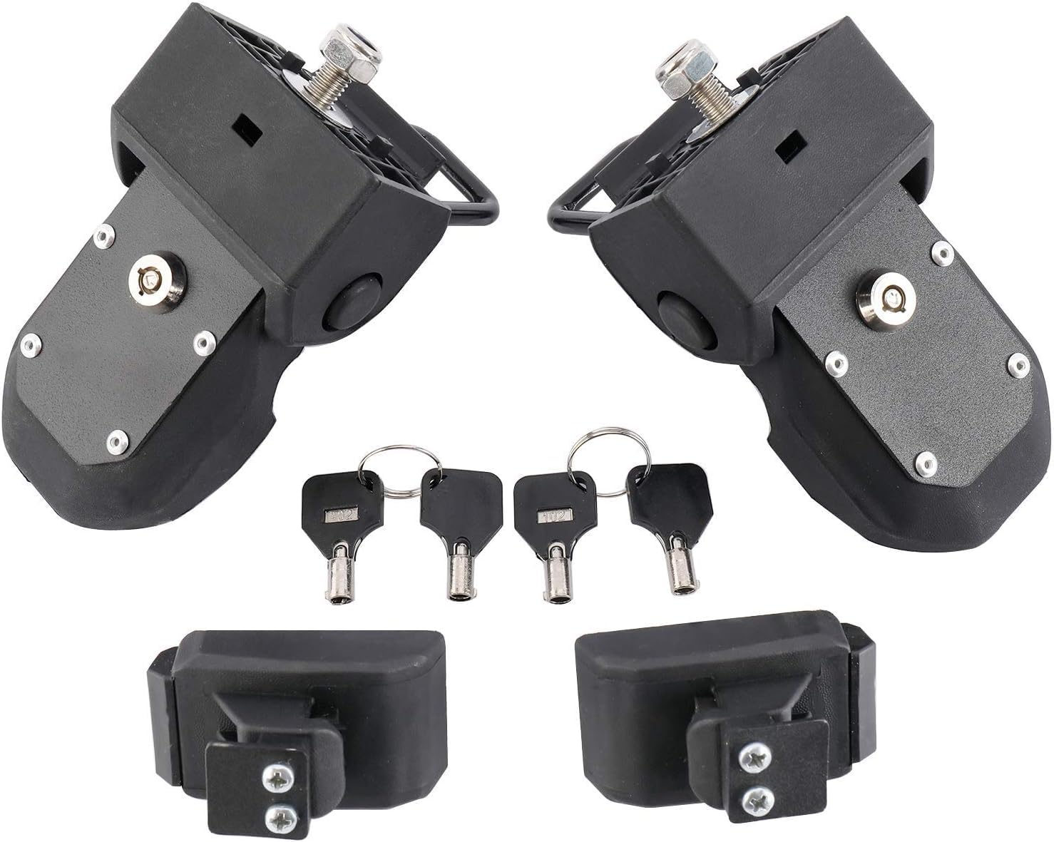 Wocch Locking Hood Latches for J-eep Wrangler JL JLU 2018 2019 2020 2021 2023 Anti-Theft Hood Lock Catch Latches Accessories, 1 Pair