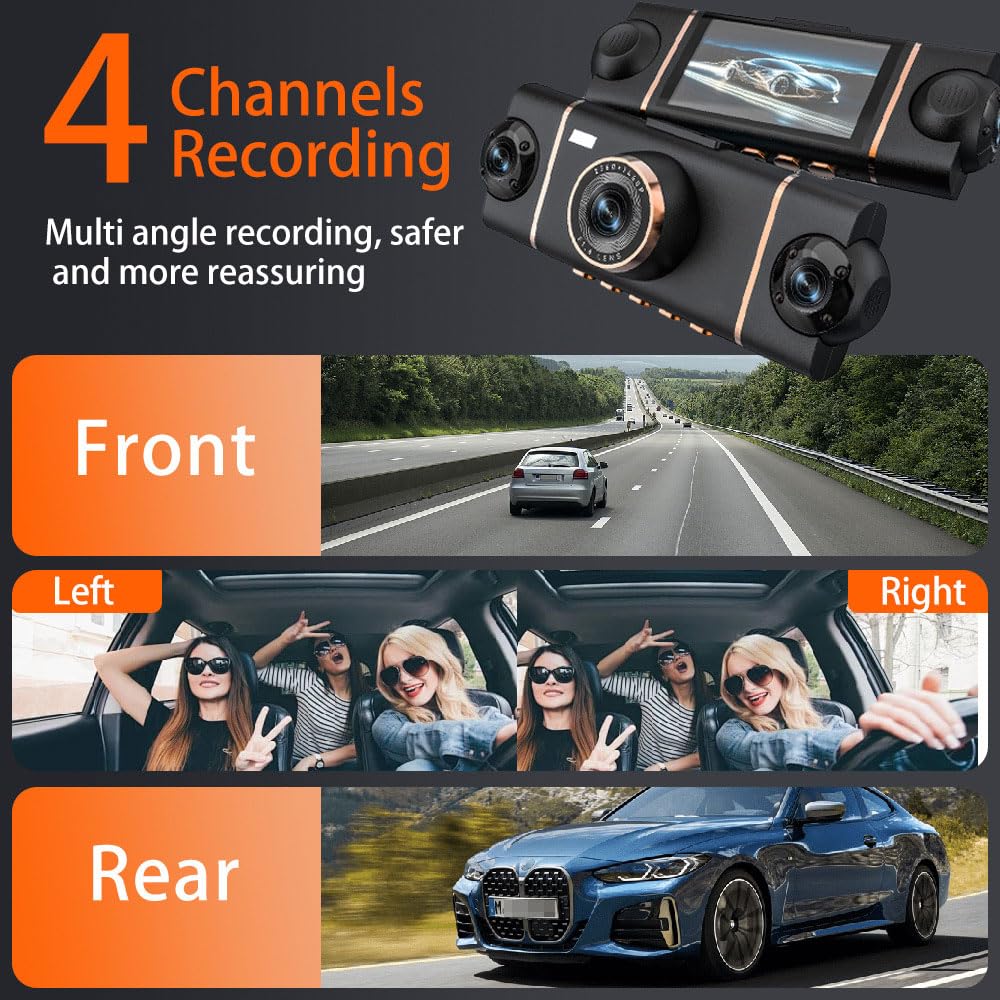 Dash Cam Anteriore e Posteriore 1080P Full HD Dual Dash Camera in Macchina Camera del Dashboard per Honda Civic CR-V Jazz ZR-V