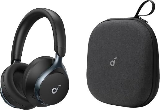 Soundcore by Anker Space One Active Noise Cancelling Headphones, with Headphones Case, 2X Stronger Voice Reduction, 40H ANC Playtime, App Control, LDAC Hi-Res Wireless Audio