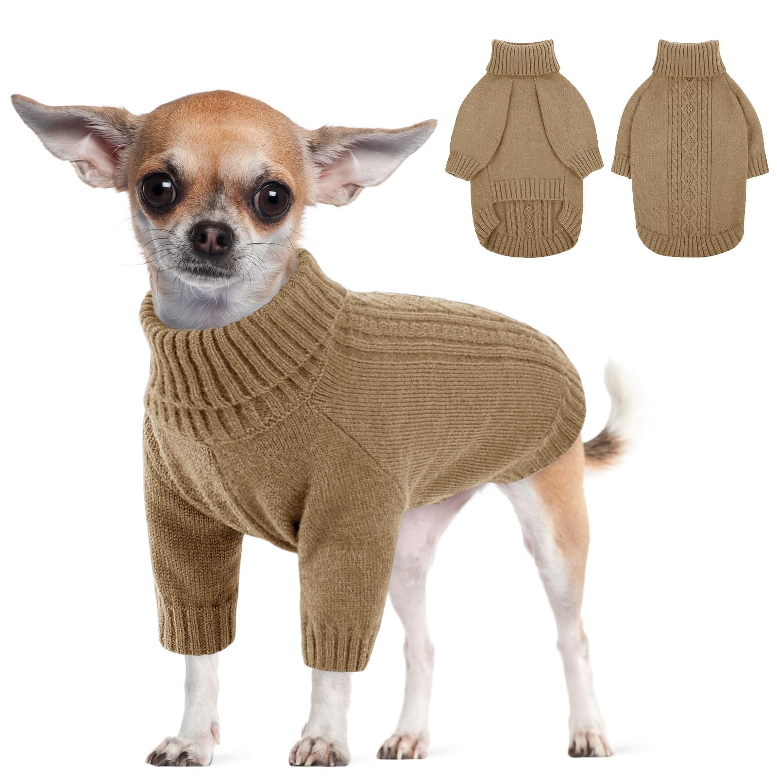 KONVINIT Pull pour Petit Chien,Élastique et Confortable pour Hiver, Facile à Mettre
