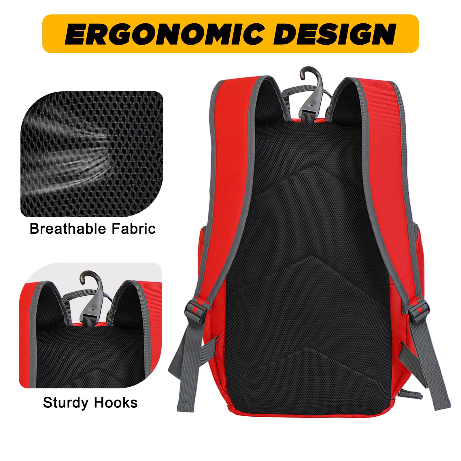 Goloni Basketball-Rucksack mit großem Schuh- und Ballfach, Fußballrucksack, Baseball, Softball, Volleyball, Sportrucksack, Reise-Rucksack, Basketball-Trainingsausrüstung