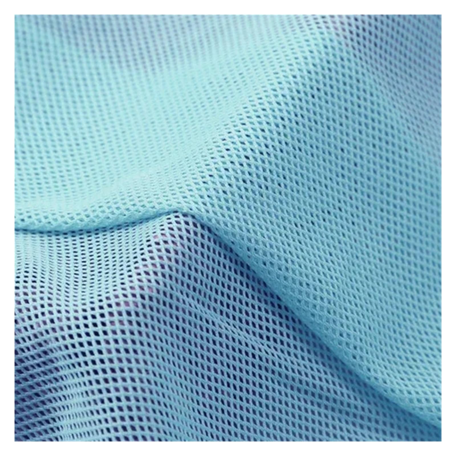 Tela de malla de baja elasticidad de 155 x 45 cm, tela de punto transpirable para coser mosquiteros, cortinas, camisetas, ropa deportiva y manualidades (16,155 x 500 cm)