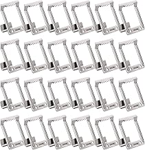 EFUTURETIME Pack of 24 Hangers for Stretcher Frame, Profile Depth 15 mm, Prong Hanger, Metal Stretcher Frame Hanger, No Drilling Required, Picture Hanging for Attaching, Hanging Pictures, Light Black