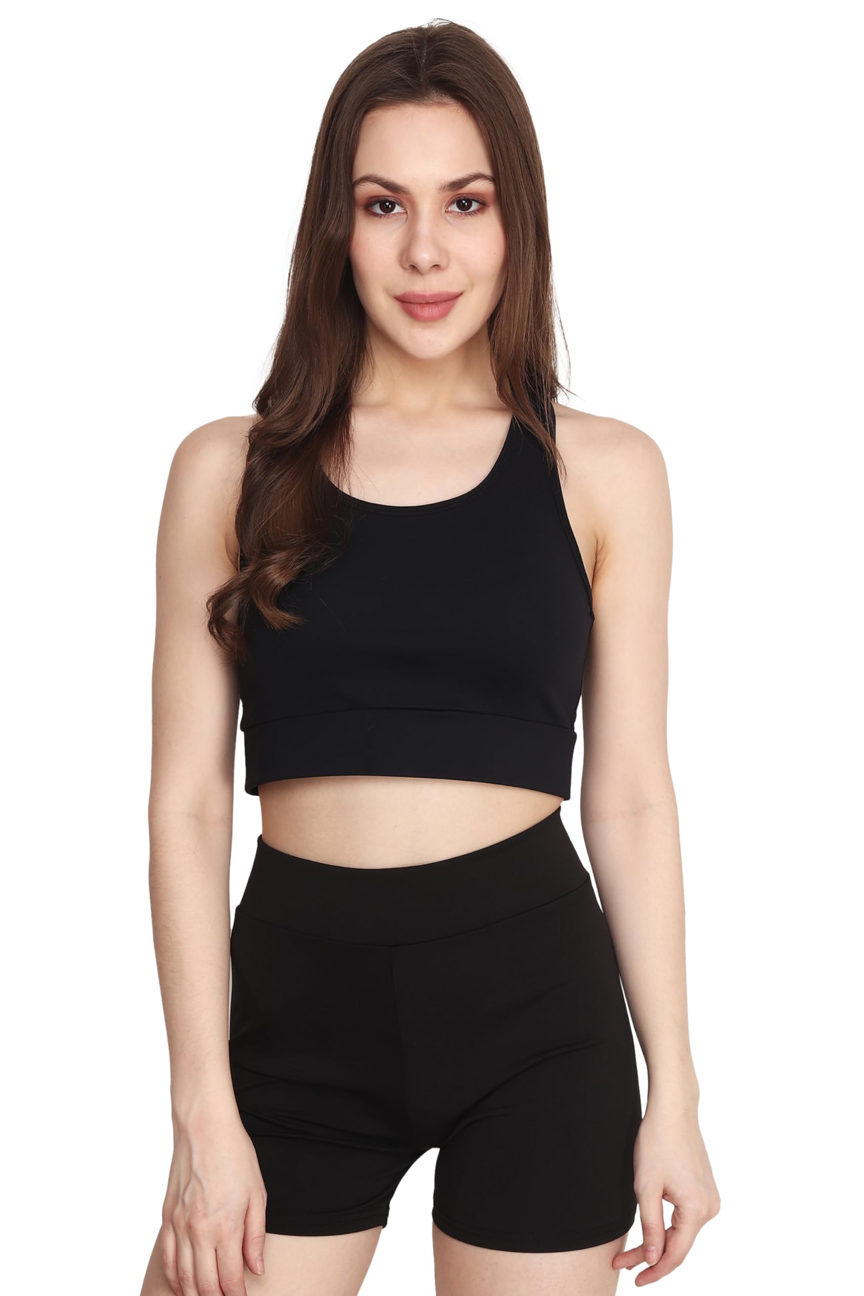 ssoshhub Premium High Waist Stretchable Gym Shorts and Sports Bra - Active Wear for Yoga, Zumba, Dance - Women's Workout Tight Stretchable Gym Wear-picture-47