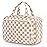 Travel Toiletry Bag for Women Large Hanging Makeup Bag Organizer Toiletries Bag for Full Size Essentials Accessories Cosmetics (Light Checkerboard (Large))