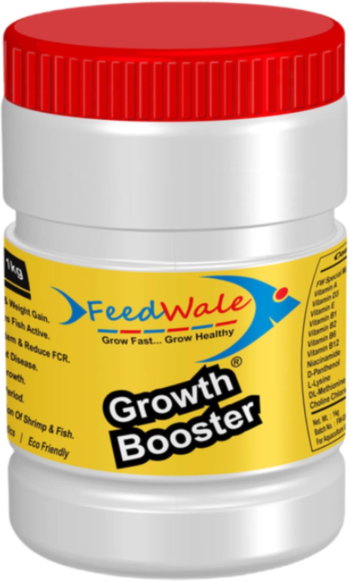FeedWale Growth Booster 1Kg for Faster Growth of Pond BioFloc RAS Cages Aquaculture Fishes
