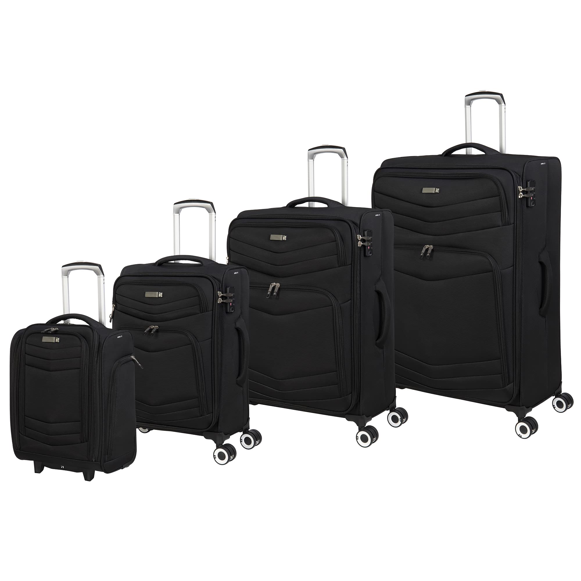 it luggageIntrepid 4pc Softside 8 Wheel Expandable Spinner Set with TSA Lock
