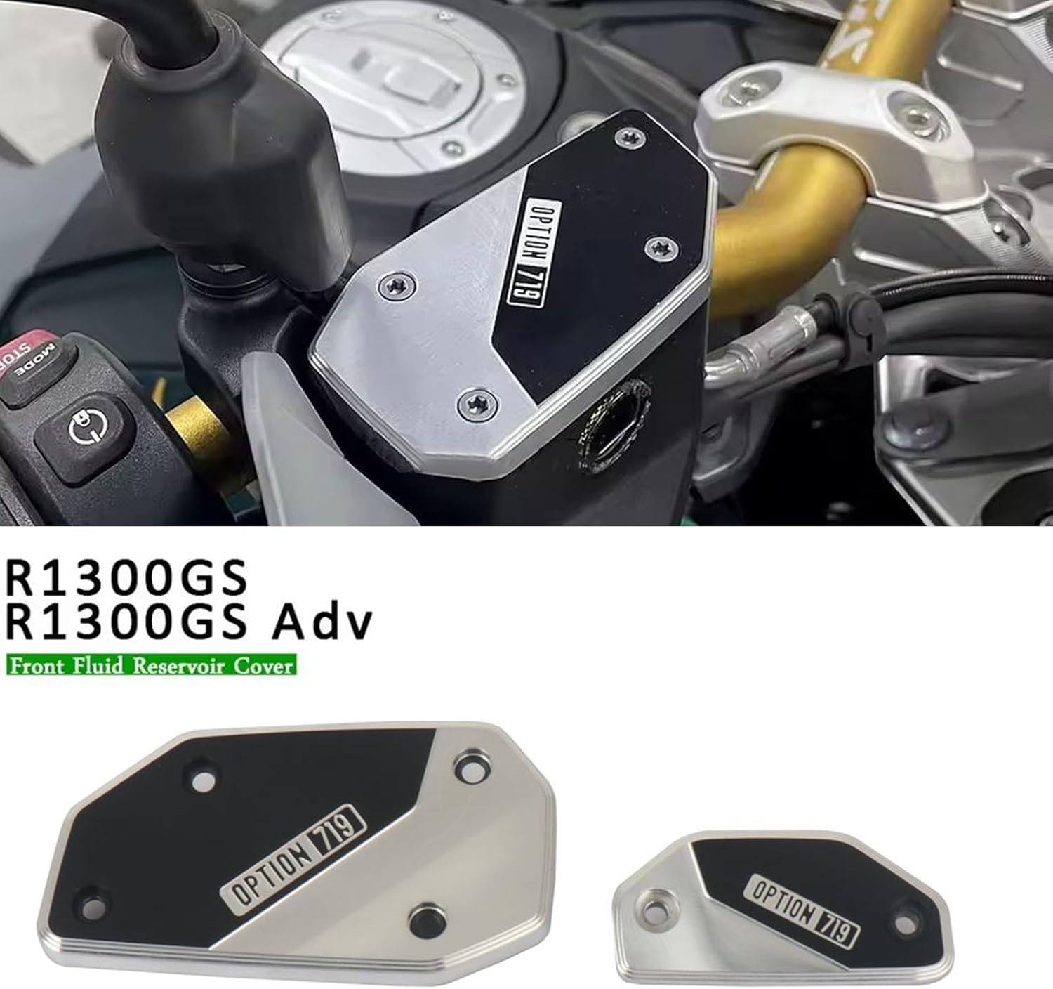 Motorcycle CNC Aluminum Front Brake Clutch Fluid Reservoir Cover Cap for BMW R1300GS Accessory R 1300 GS Adventure 2023-2024 2025