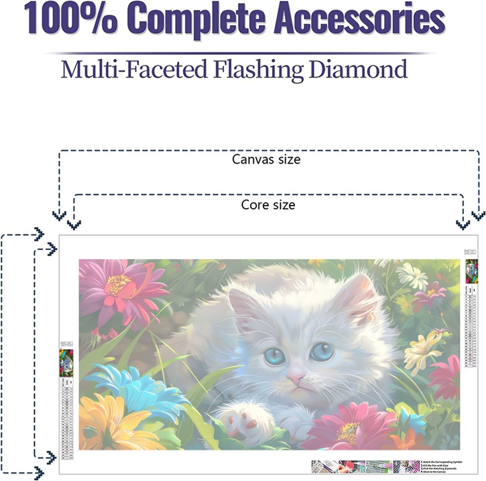 5D Diamond Painting Adultos gato Pintura de Diamantes Kit Completo