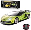 Lamborghini Remote Control Car, 1:24 Scale Electric Sport Racing Hobby Toy Car Lamborghini Model Vehicle for Boys Girls Birthday Gifts, Green