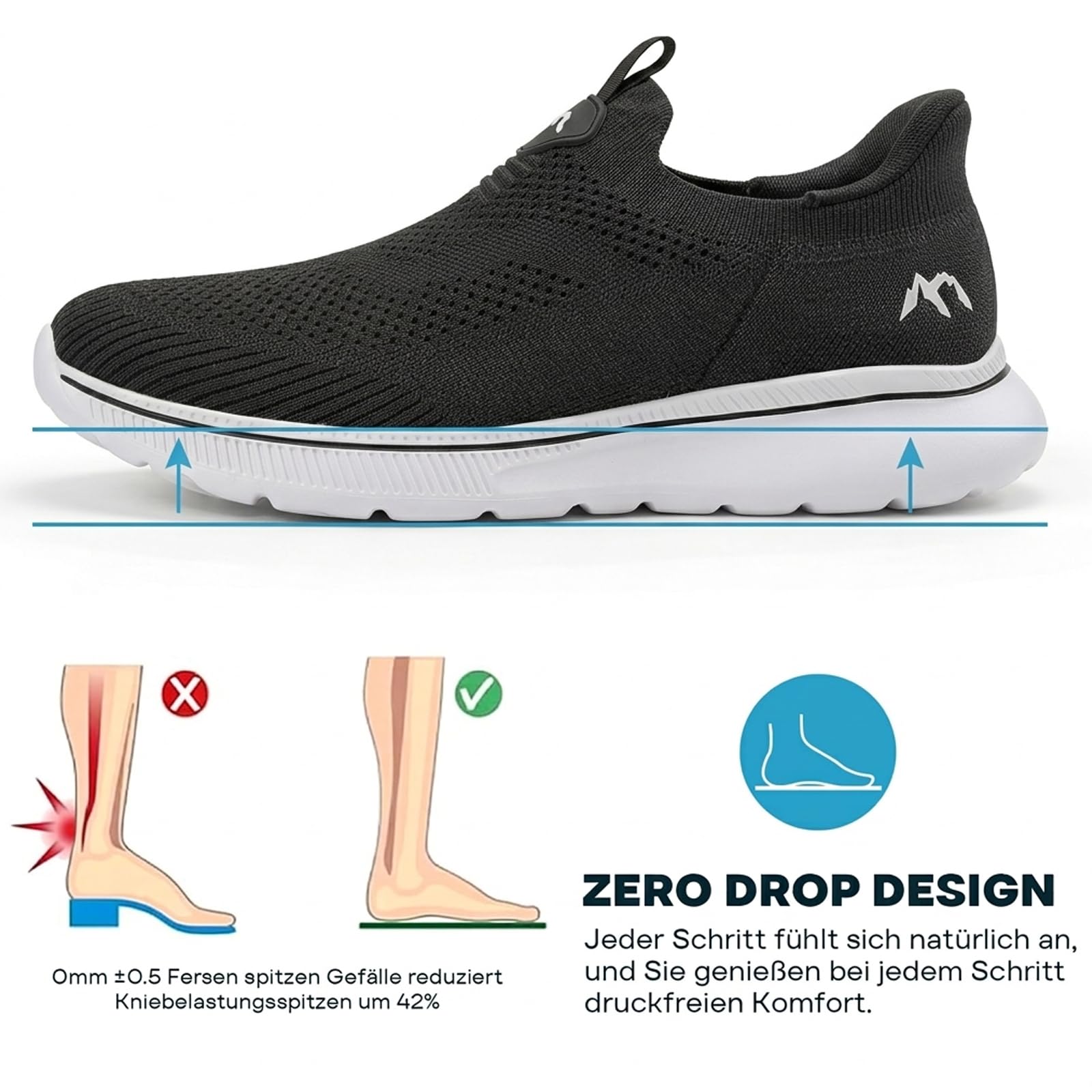 ODCKOI Zapatillas Hombre Slip-On, Ligeras y Transpirables