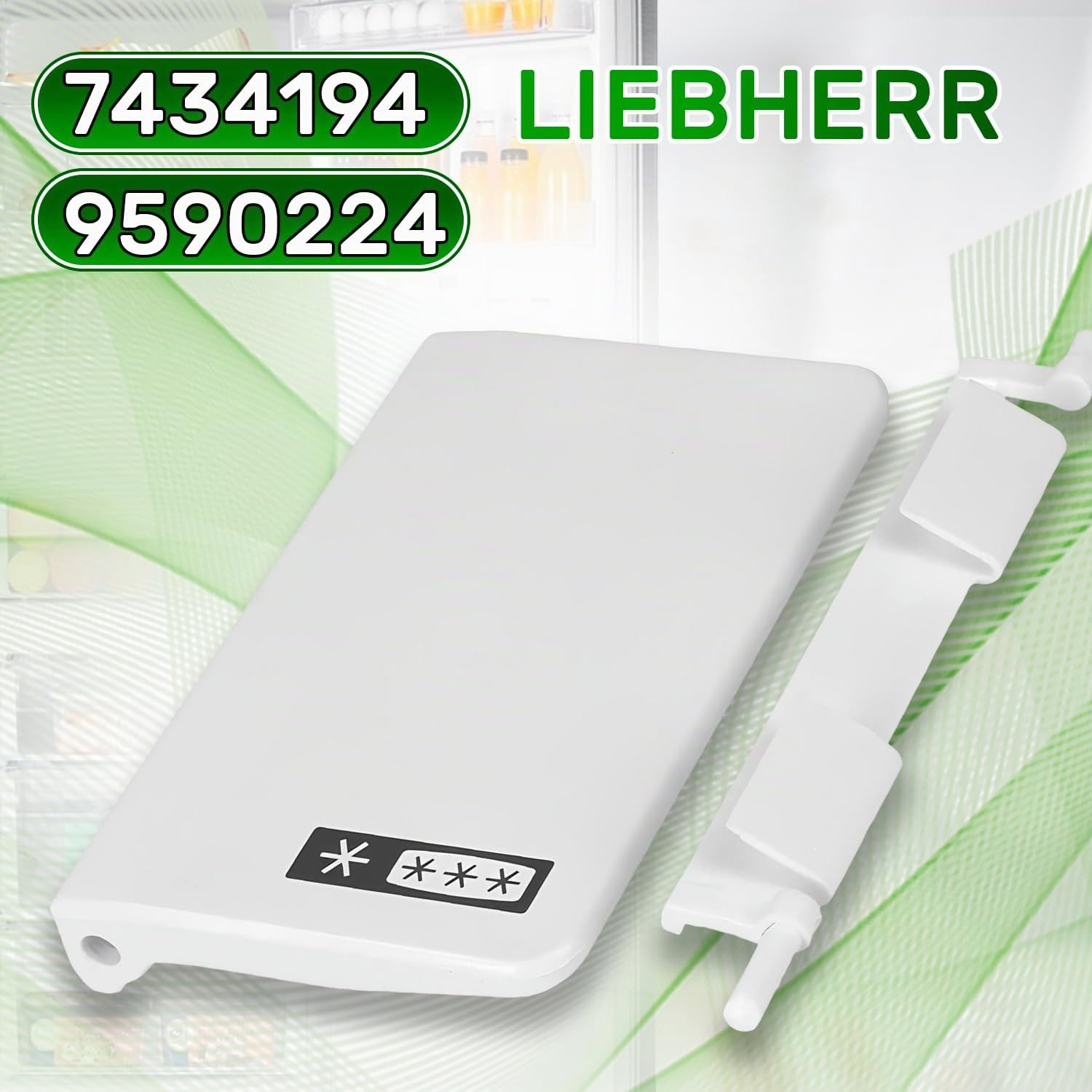 ONIX TECH Gefriertürgriff 100x65x14 mm mit Original Code 7434194 9590224 für Liebherr - Garantie 5 Jahre
