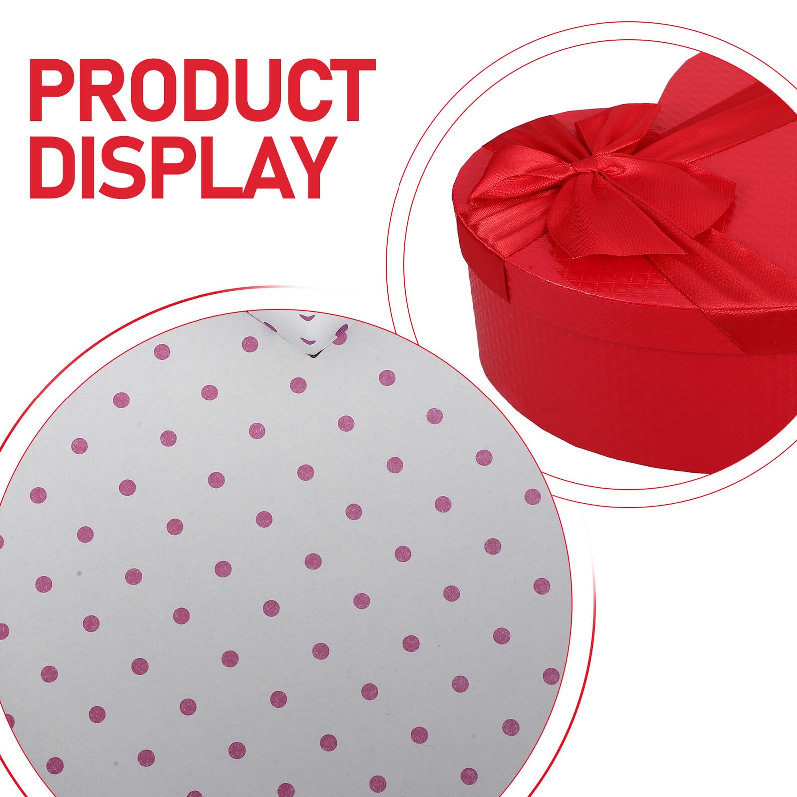 TOYANDONA Herzförmige Geschenkboxen 3 Stück aus Papier Rot Glatt Dekorative Verpackungsboxen für Valentinstag Geburtstag und Jahrestag