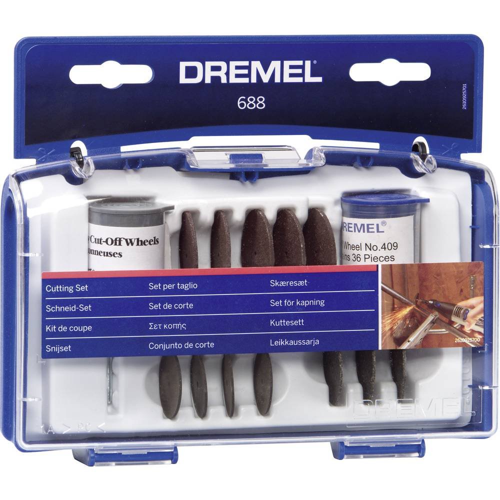 Dremel 688 Cutting Set, Accessory Kit with 69 Cutting Accessories for Rotary Tools