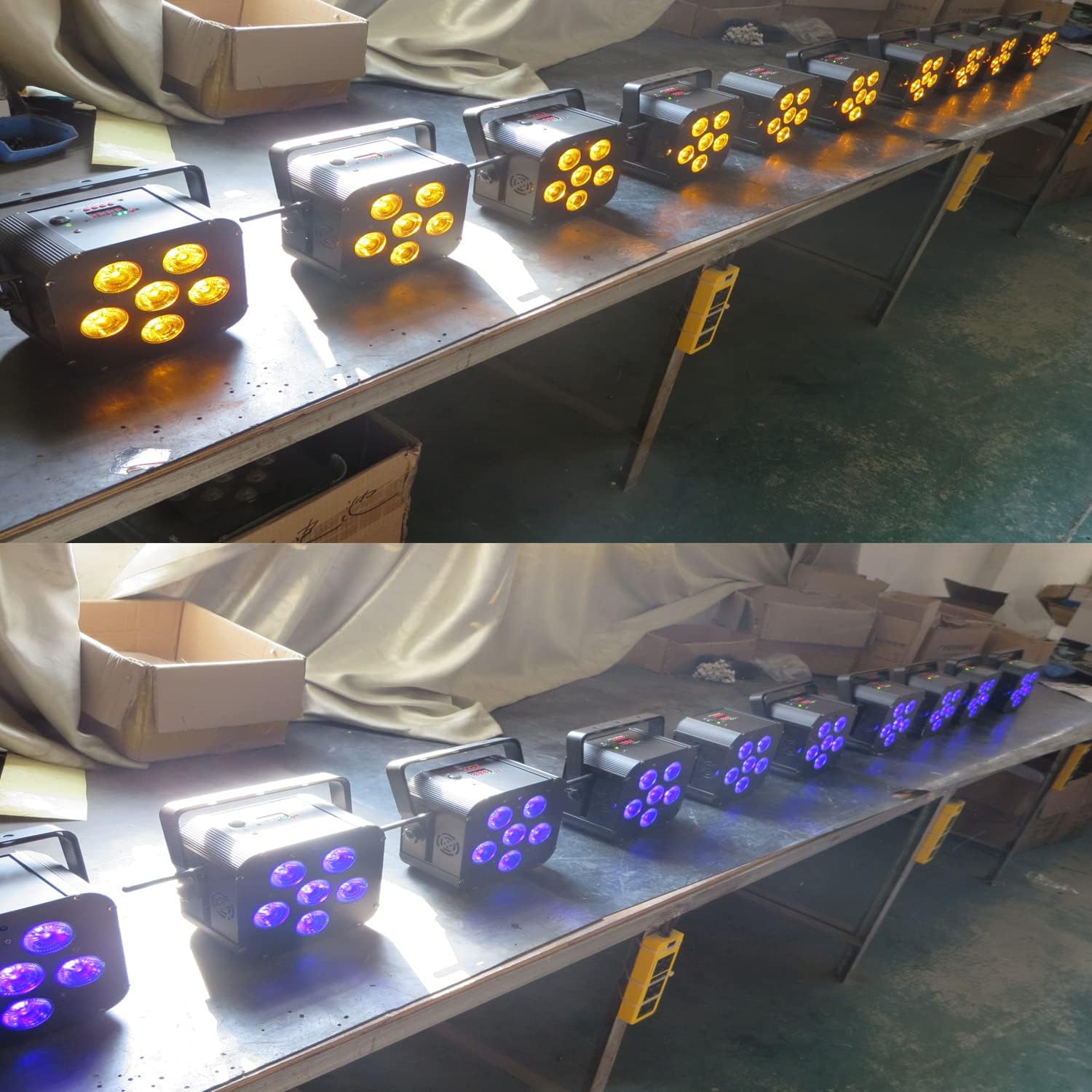 JUNMAN 6x18W RGBWAUV 6 in 1 Wireless DMX Rechargeable Battery Power Led Par Light DJ Disco Stage Uplight 1pc Pack