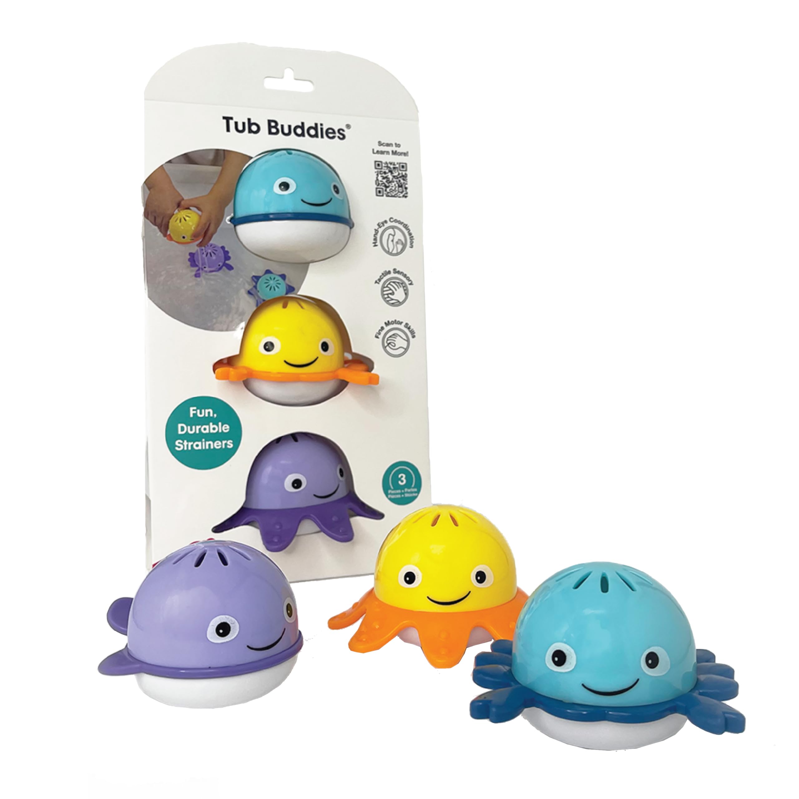 Edushape Bath Pals 3 Pack Toddler Bath Tub Bathtime Pool Water Toys for 18 Months Above