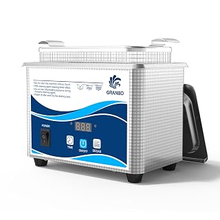 Granbo Ultrasonic Cleaner 800ML Jewelry Cleaner Ultrasonic Machine 40kHz with Digital Timer and Degassing,110V Digital Ultrasonic Parts Cleaner for Denture Dental Oral Irrigator Parts Glasses - Amazon product rated Grade B