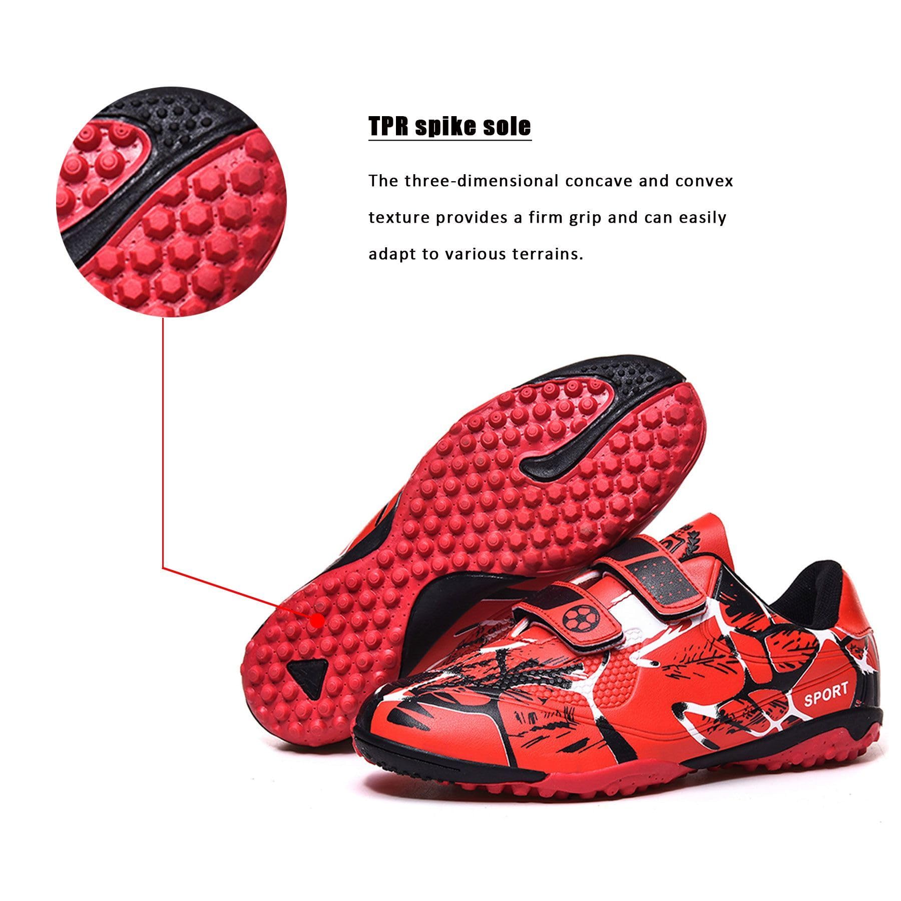 Sainilei Scarpe da Calcio Ragazzi FG/AG Professionale All'aperto Calcio da Scarpe Ragazzo TF Allenamento Bambini Teenage Spike