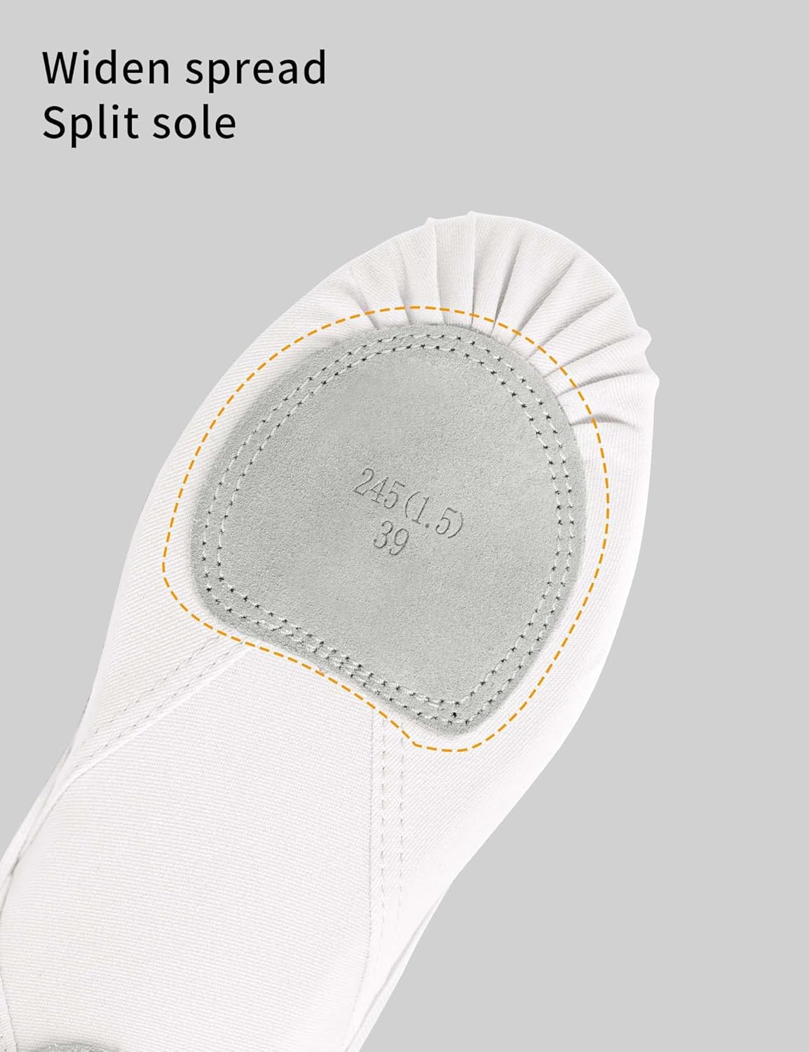 Cloud Soft 4 Way Stretch Canvas Ballet Shoes Split Sole Dance Slippers for Toddler Girls, Little Big Kids Training - Image 3