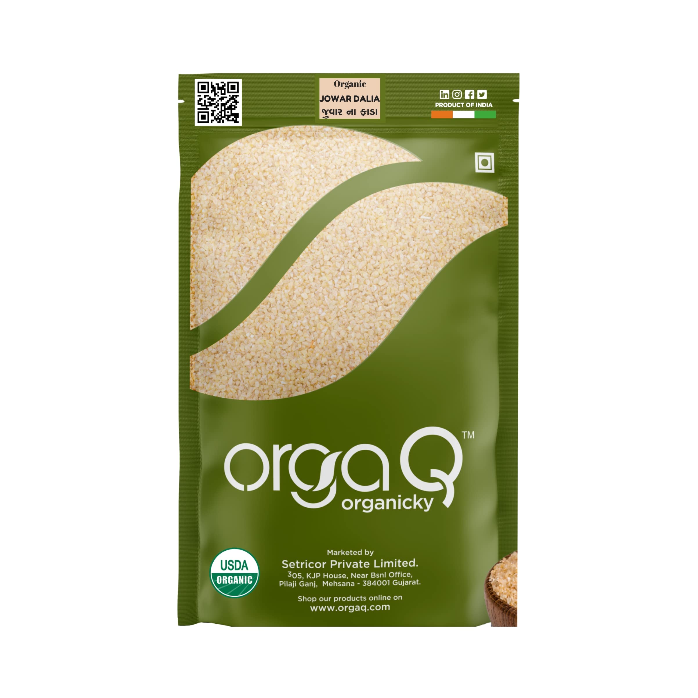 Orgaq Organicky Organic Jowar/Sorghum Dalia, A Healthy Diet Solution - 1 KG (B0C4VR5TB8) Amazon Price History, Amazon Price Tracker