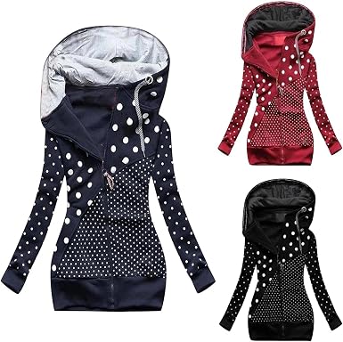 Amazon.com: Sudadera larga con capucha y cremallera para mujer, para  invierno, para exteriores, cálida, clásica, con bolsillos : Ropa, Zapatos y  Joyería