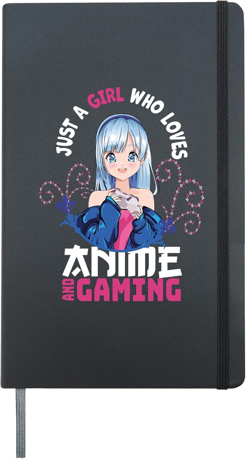 Anime & Video Gaming Girls - Gaming Manga Anime Gift Hardcover Journal, Black
